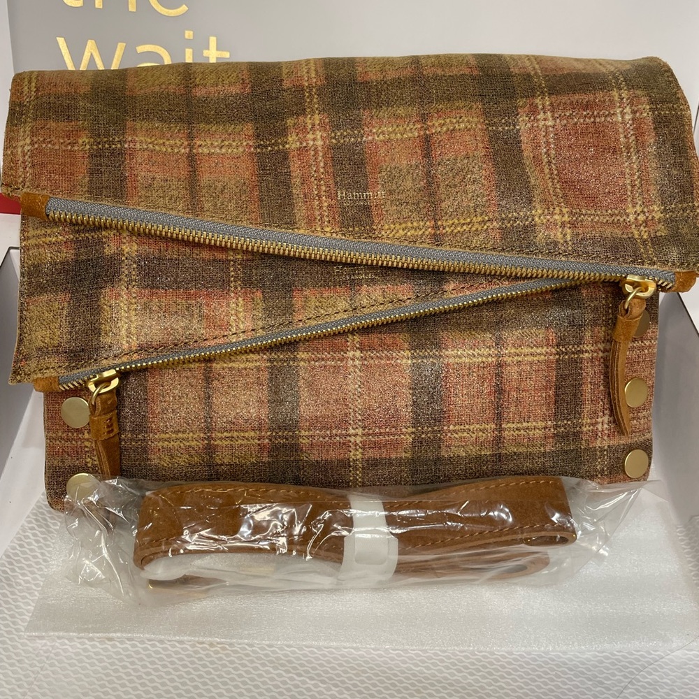 Hammitt Dillon Medium in Cognac Plaid - NWT